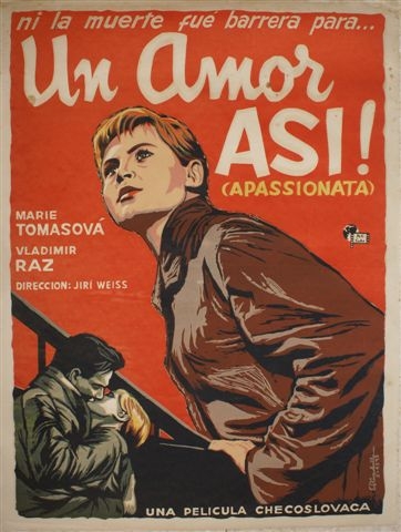 Un amor así -cartel de cine checo, 1959, 92 x 69 cm.